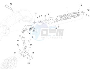 946 150 4STR 3V ABS-946 RED (NAFTA, APAC, EMEA) drawing Rear suspension - Shock absorber/s