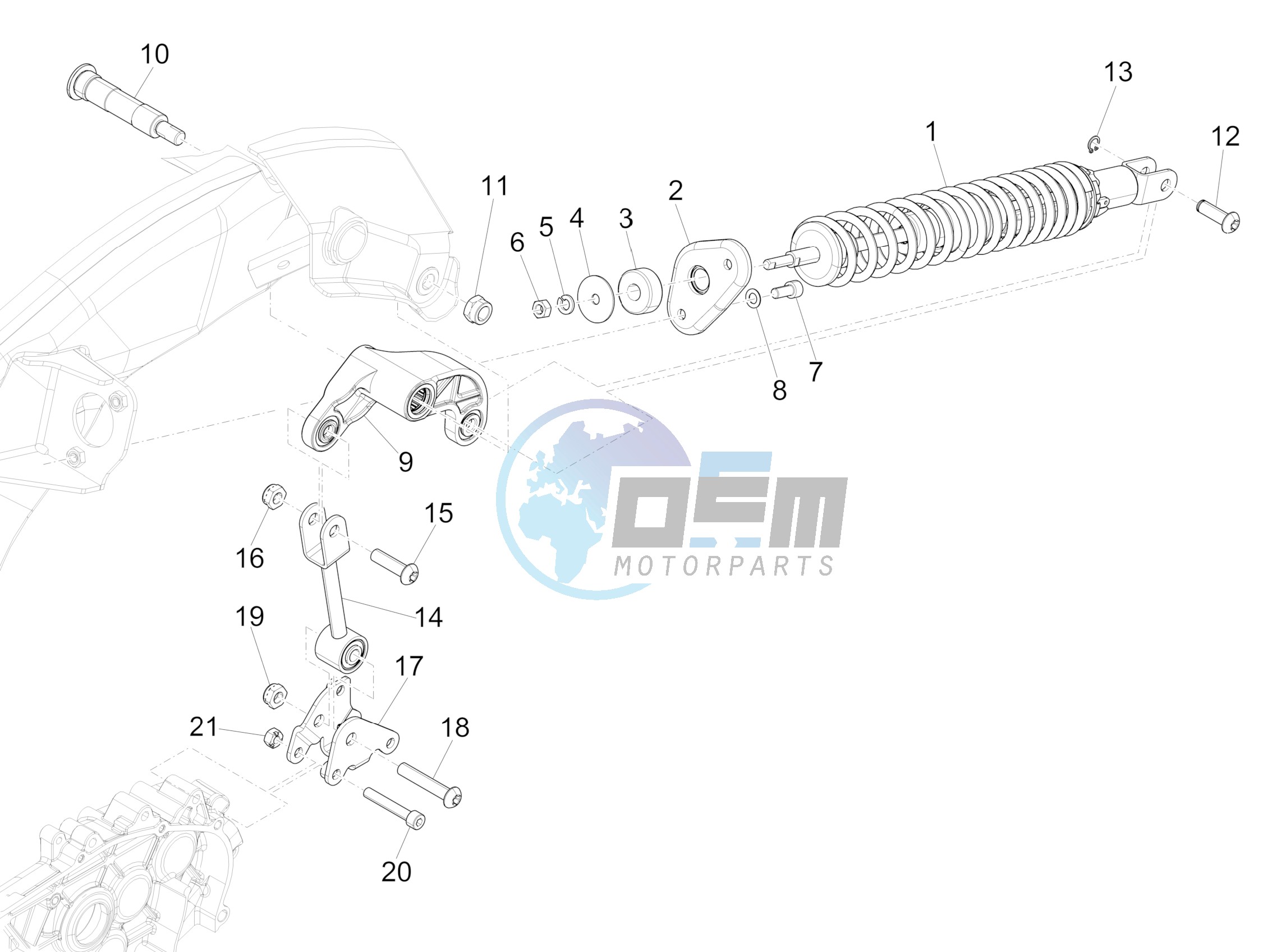 Rear suspension - Shock absorber/s