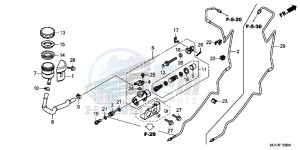 CTX1300AE CTX1300A UK - (E) drawing REAR BRAKE MASTER CYLINDER