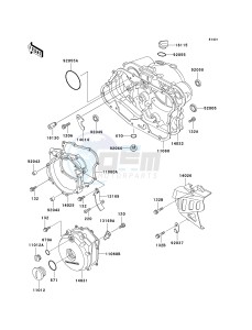 KL 125 D [KLR125] (D20-D22) [KLR125] drawing ENGINE COVER-- S- -