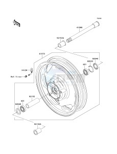 VN 1600 A [VULCAN 1600 CLASSIC] (A6F-A8FA) A7FA drawing FRONT WHEEL