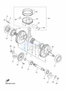 WR250F (BAKD) drawing CRANKSHAFT & PISTON