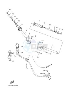 YZF-R3 YZF-R3A 321 R3 (BR53) drawing STEERING HANDLE & CABLE