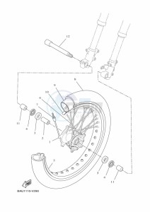 XTZ690 TENERE 700 (BFF2) drawing FRONT WHEEL