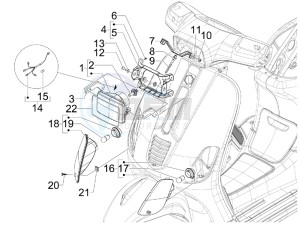 S 50 2T UK drawing Head lights - Turn signal lamps