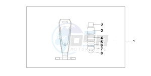 VT750C drawing LEATHER TANK BELT