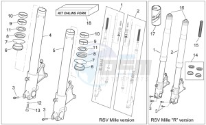 RSV 2 1000 drawing Front fork II