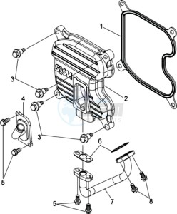 CITYCOM 300 EFI drawing CYLINDER HEAD COVER