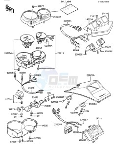 ZX 750 A [GPZ 750] (A1-A2) [GPZ 750] drawing METERS