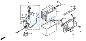 TRX300EX FOURTRAX 300 EX drawing BATTERY