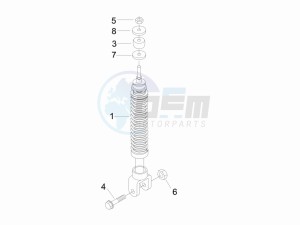 LXV 50 4T 2V 25 Kmh B-NL drawing Rear suspension - Shock absorber - s