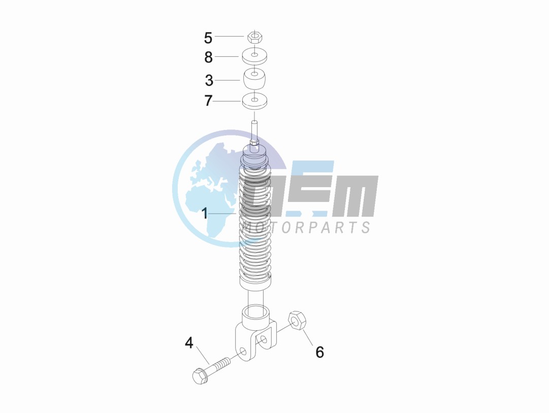 Rear suspension - Shock absorber - s