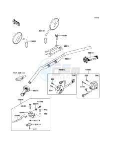 KLX250 KLX250S9F GB XX (EU ME A(FRICA) drawing Handlebar