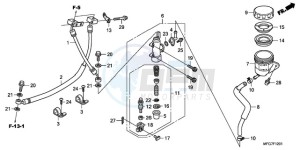 CB600FA9 Europe Direct - (ED / ABS) drawing REAR BRAKE MASTER CYLINDER (CB600FA/FA3)