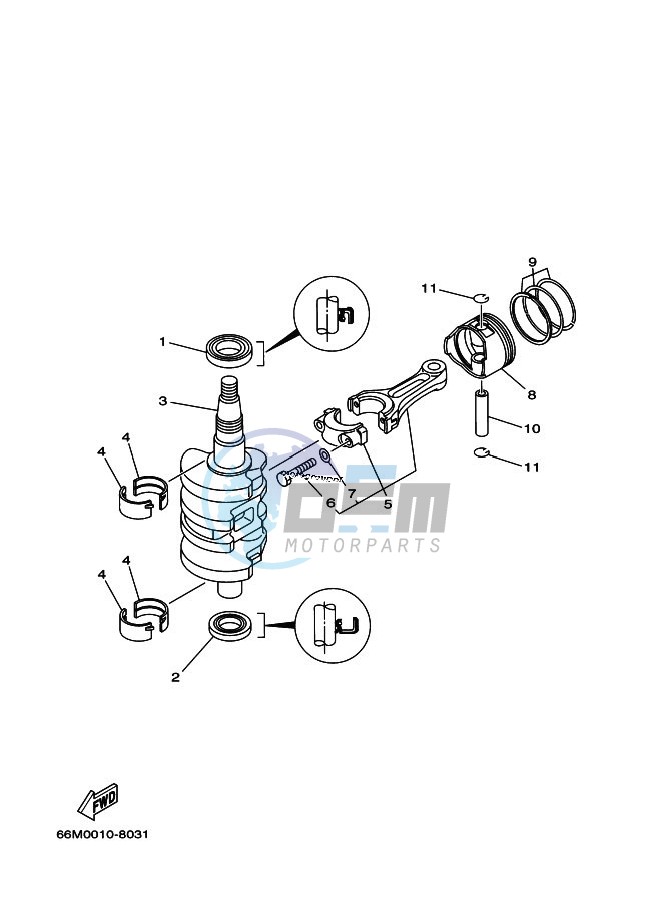 CRANKSHAFT--PISTON