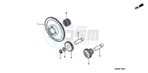 TRX250XB drawing STARTING GEAR