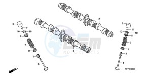 CB1300A9 BR / ABS CO MME - (BR / ABS CO MME) drawing CAMSHAFT/VALVE