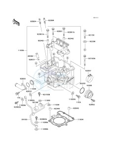 KLX 300 A [KLX300R] (A7-A9) [KLX300R] drawing CYLINDER HEAD