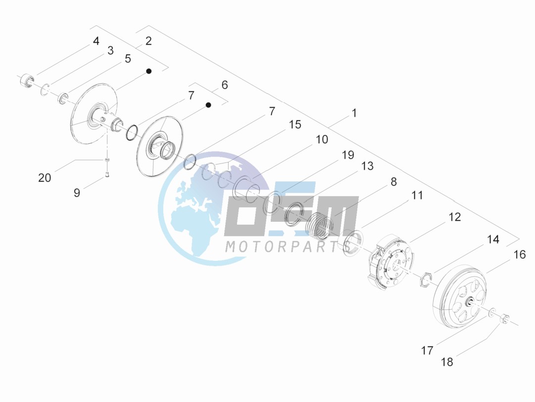 Driven pulley