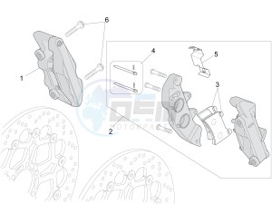 California 1400 Custom ABS 1380 USA-CND drawing Front brake caliper