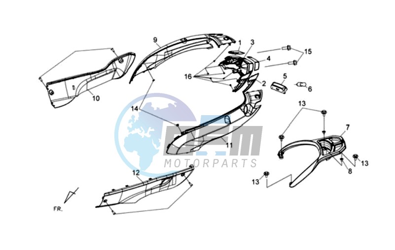 MOTOR COWLING L / R / TAIL LIGHT