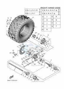 YXF850E YX85FPAN (BARK) drawing REAR WHEEL 2