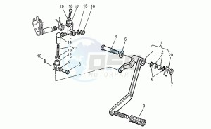 Strada 1000 drawing Gear lever