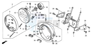 CB1300A CB1300SUPER FOUR drawing HEADLIGHT (CB1300/A)