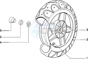 Zip electric 0 drawing Rear Wheel