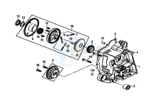 SYMPHONY SR 50 (L8) NL drawing CRANKCASE DEEL RIGHT /  OIL PUMP