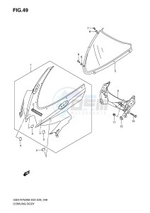 GSX-R750 (E3-E28) drawing COWLING BODY (MODEL K8)