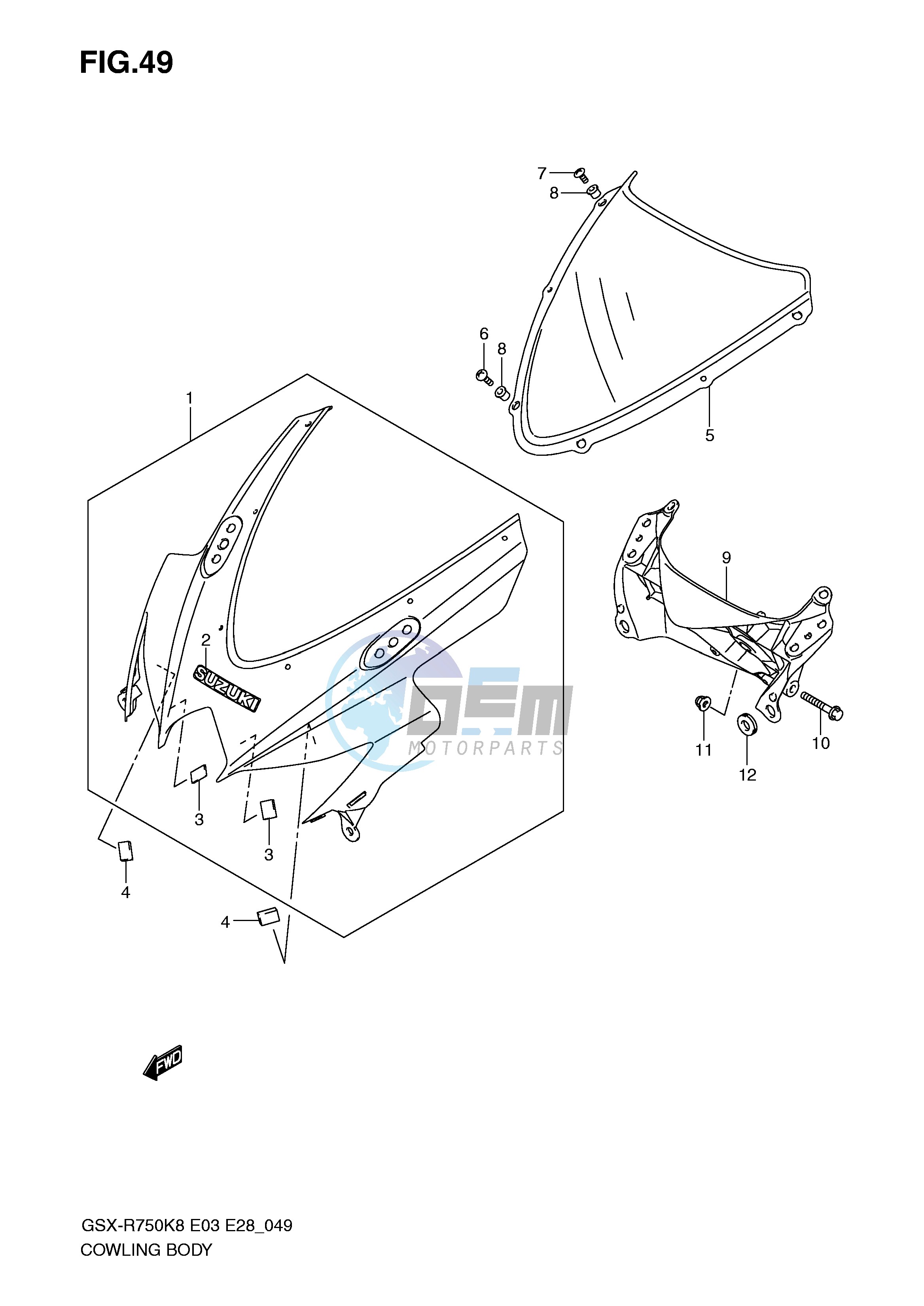 COWLING BODY (MODEL K8)