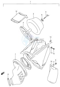 RM125 (E2) drawing AIR CLEANER