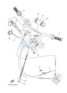 TT-R50 TT-R50E (2CJB 2CJC) drawing STEERING HANDLE & CABLE