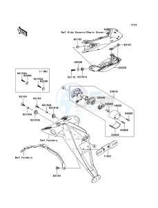 Z750 ZR750L7F GB XX (EU ME A(FRICA) drawing Taillight(s)