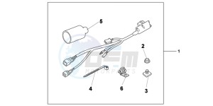 VFR1200XD CrossTourer - VFR1200X Dual Clutch 2ED - (2ED) drawing KIT,ALARM ATT