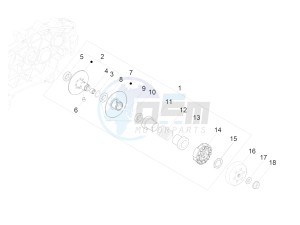 GTV 300 SEI GIORNI IE E4 ABS (EMEA) drawing Driven pulley