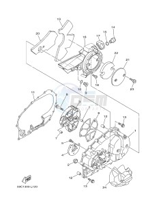 XP500A T-MAX T-MAX 500 (59CD) drawing CRANKCASE COVER 1