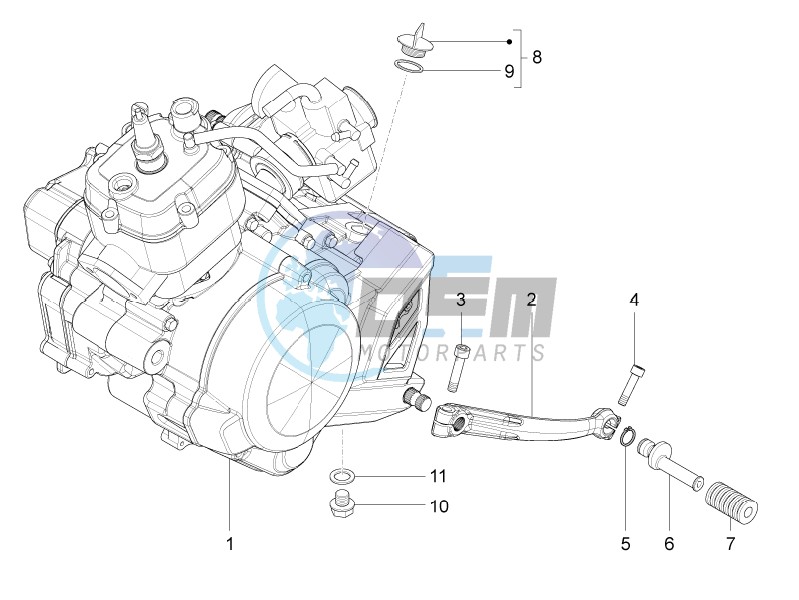 Engine-Completing part-Lever