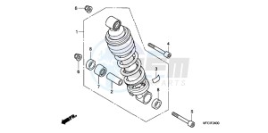 CB600FAC drawing REAR CUSHION