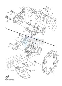 YZ125 (1SRM 1SRN 1SRP 1SRR 1SRR) drawing REAR BRAKE CALIPER