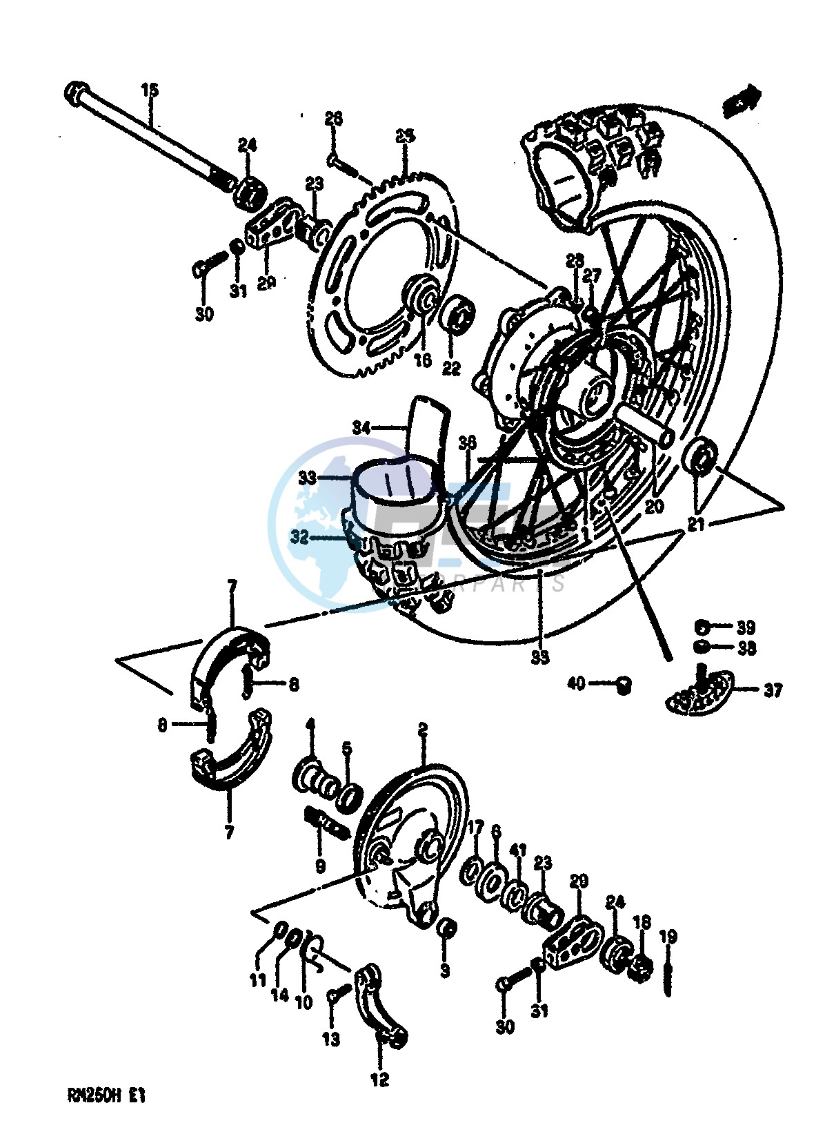 REAR WHEEL (MODEL G)