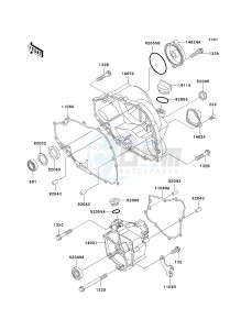 KLF 250 A [BAYOU 250] (A6F-A9F) A7F drawing ENGINE COVER-- S- -