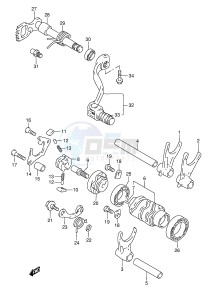 RMX250 (E28) drawing GEAR SHIFTING