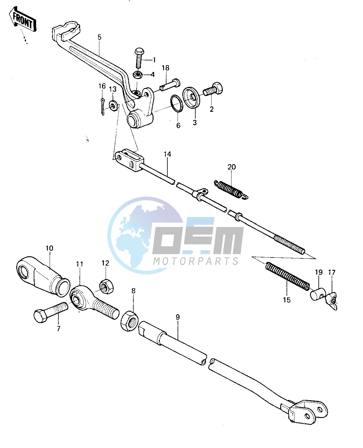 BRAKE PEDAL_TORQUE LINK -- 80 A6- -