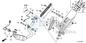 NC750XE NC750X Europe Direct - (ED) drawing EXHAUST MUFFLER