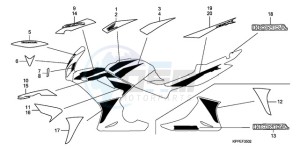 CBR125RW9 UK - (E) drawing MARK/STRIPE (CBR125RW7/RW9/RWA)