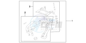 VFR800A9 France - (F / ABS CMF MME TWO) drawing REAR CARRIER