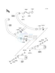 EX 500 D [NINJA 500R] (D6F-D9F) D6F drawing MUFFLER-- S- -