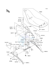 KSV 700 A [KFX 700] (A6F-A9F) A8F drawing SEAT